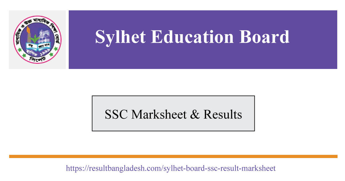 Sylhet Board SSC Result and Marksheet 2021
