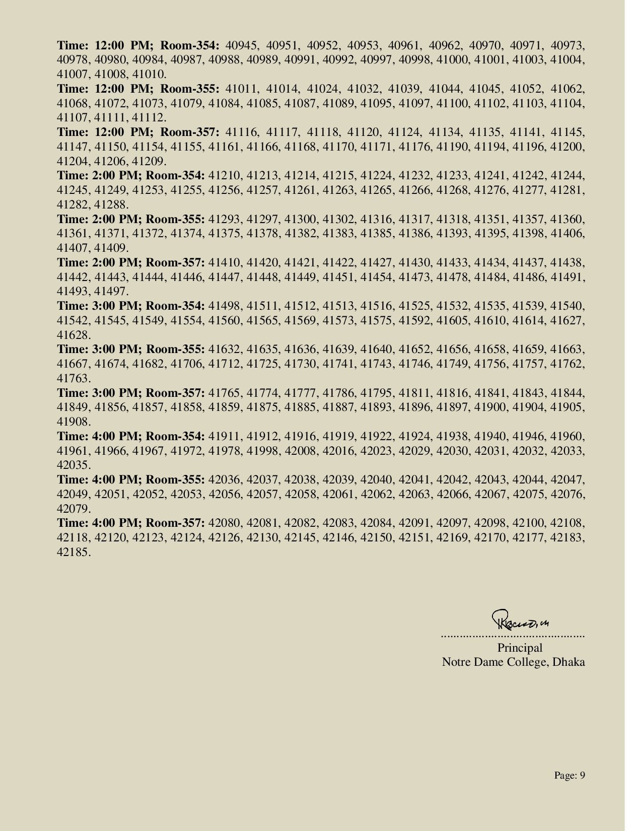 NDC Admission Result 2025-9